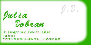 julia dobran business card